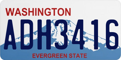 WA license plate ADH3416