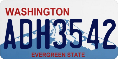 WA license plate ADH3542