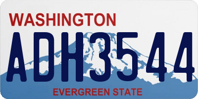 WA license plate ADH3544