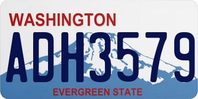 WA license plate ADH3579