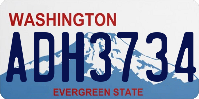 WA license plate ADH3734