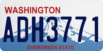 WA license plate ADH3771