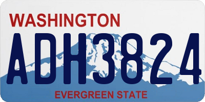 WA license plate ADH3824