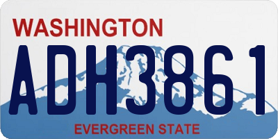 WA license plate ADH3861