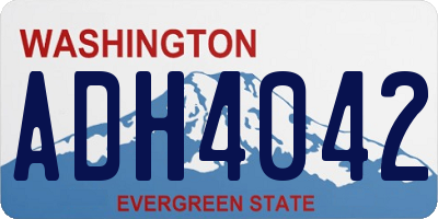 WA license plate ADH4042