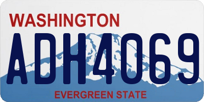WA license plate ADH4069