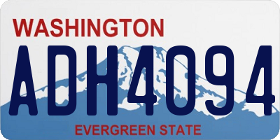 WA license plate ADH4094