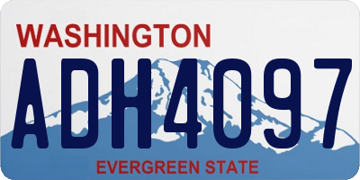 WA license plate ADH4097