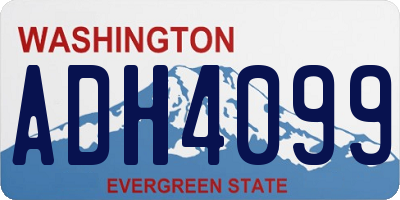 WA license plate ADH4099