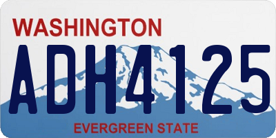 WA license plate ADH4125