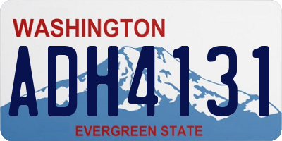 WA license plate ADH4131