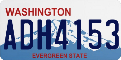WA license plate ADH4153