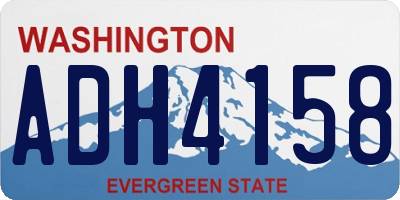 WA license plate ADH4158