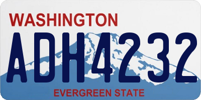 WA license plate ADH4232