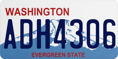 WA license plate ADH4306