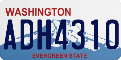 WA license plate ADH4310