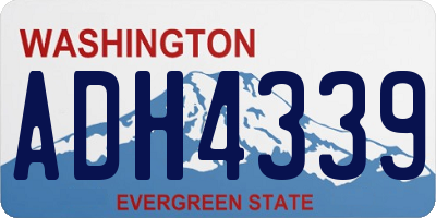 WA license plate ADH4339