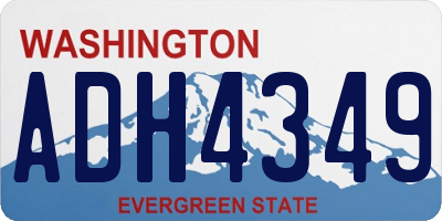 WA license plate ADH4349