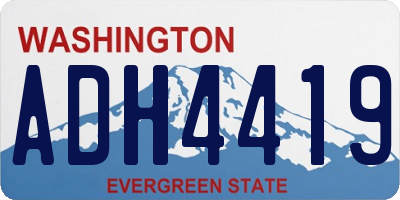 WA license plate ADH4419