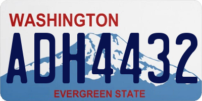 WA license plate ADH4432