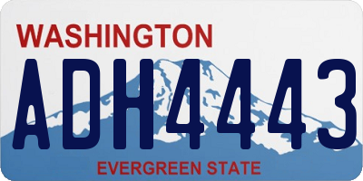 WA license plate ADH4443