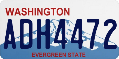 WA license plate ADH4472