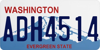 WA license plate ADH4514