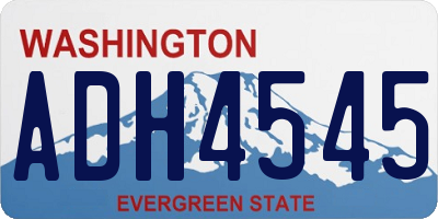 WA license plate ADH4545