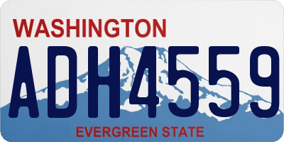 WA license plate ADH4559