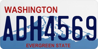 WA license plate ADH4569