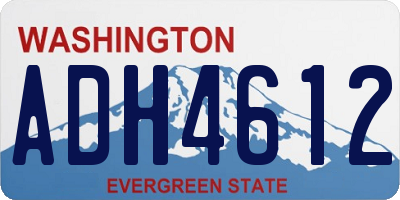 WA license plate ADH4612