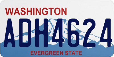 WA license plate ADH4624