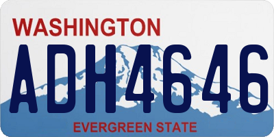WA license plate ADH4646
