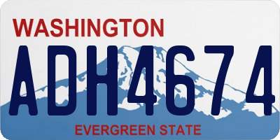 WA license plate ADH4674