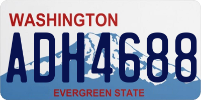 WA license plate ADH4688