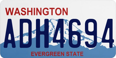 WA license plate ADH4694