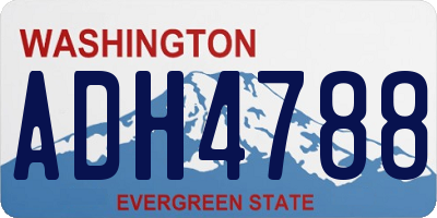 WA license plate ADH4788