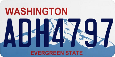 WA license plate ADH4797