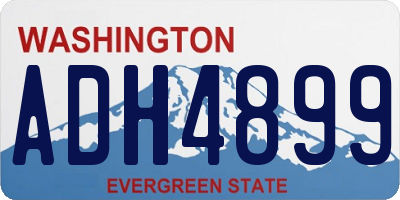 WA license plate ADH4899