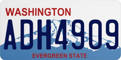WA license plate ADH4909