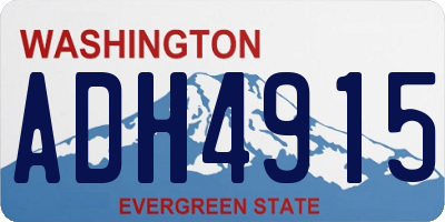 WA license plate ADH4915