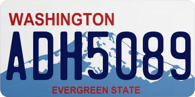 WA license plate ADH5089