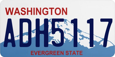 WA license plate ADH5117