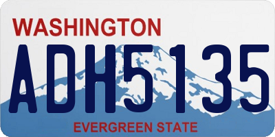 WA license plate ADH5135