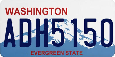 WA license plate ADH5150