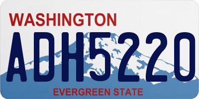 WA license plate ADH5220