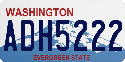 WA license plate ADH5222