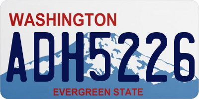 WA license plate ADH5226
