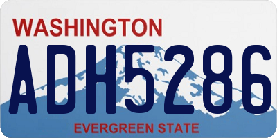 WA license plate ADH5286