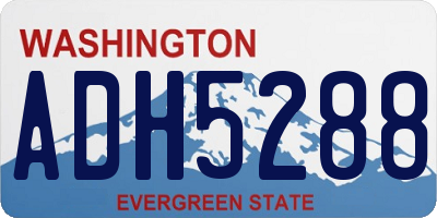 WA license plate ADH5288